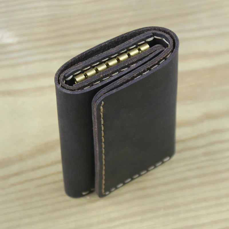 Vintage Leather Key Holder Men Key Wallet Keychain Women Key Case Bag