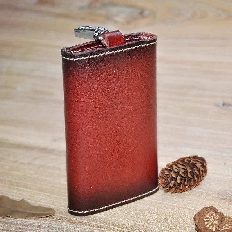 Vintage Leather Key Holder Wallet Men Smart KeyChain Bag