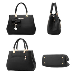 Vintage High Capacity Female Shoulder Bag Woman Bow Purses and Handbags