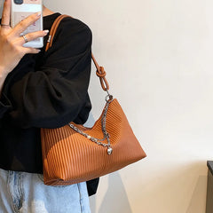 Vintage High Crossbody Bag PU Leather Large Capacity Tote Bags For Women