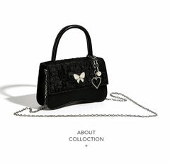Vintage High-grade Small Square Bag Women Butterfly Chain Messenger Bag