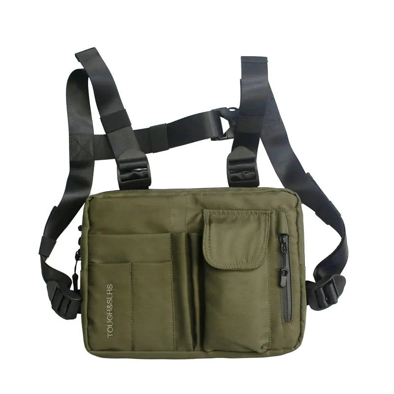 Vintage Hip Hop Tactical Functional Men Shoulder Bag Streetwear