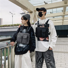 Tactical Functional Men Shoulder Bag Streetwear Adjustable Chest Vest Bags