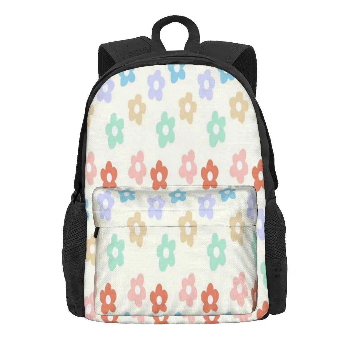 Vintage Flower Backpack Men Women School Anime Bag