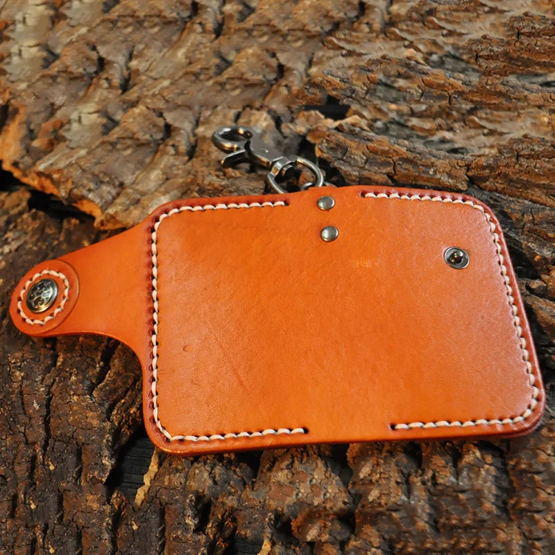 Vintage Leather Key Holder Wallet Keychain Keys Organizer