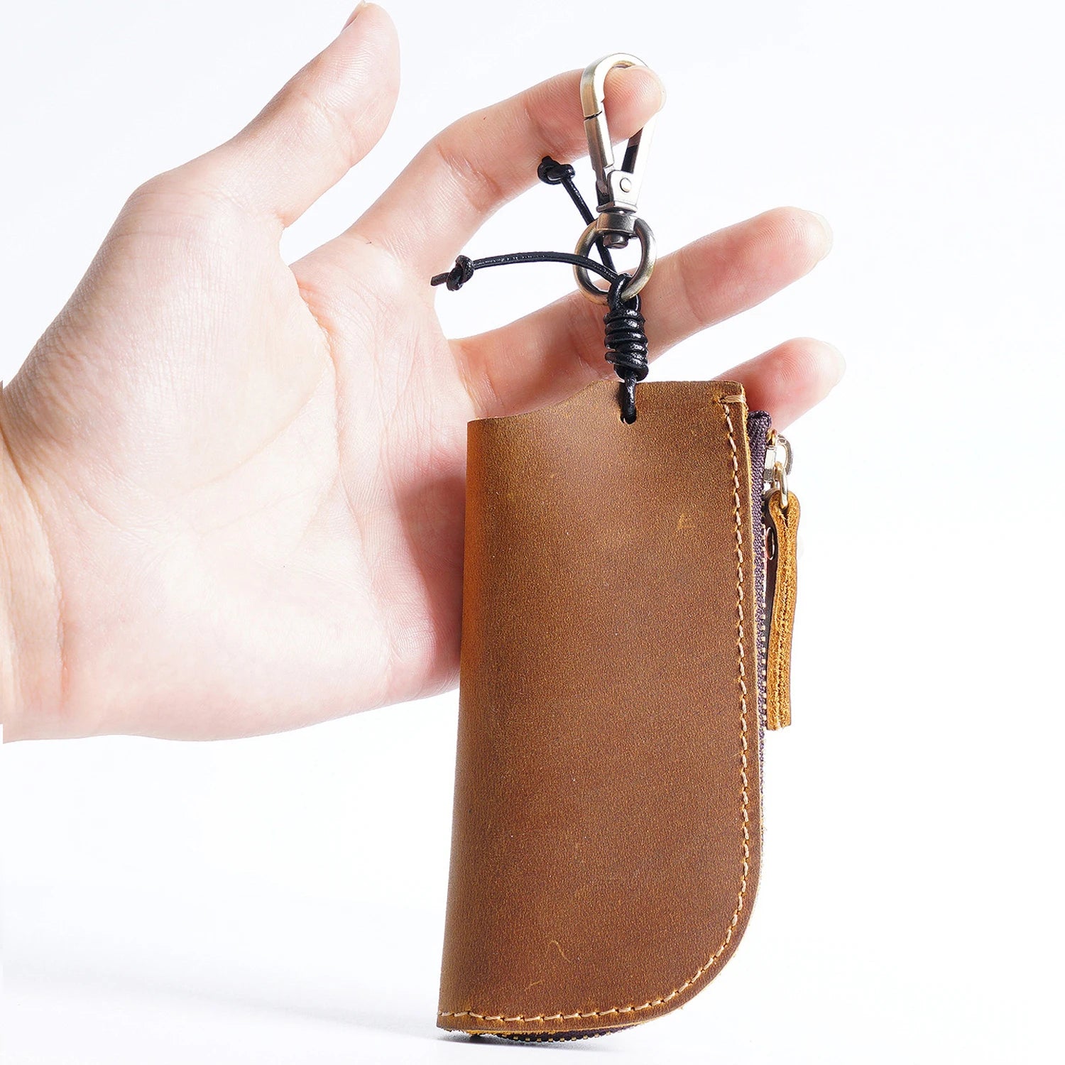 Vintage Leather Key Wallet Keychain Key Organizer