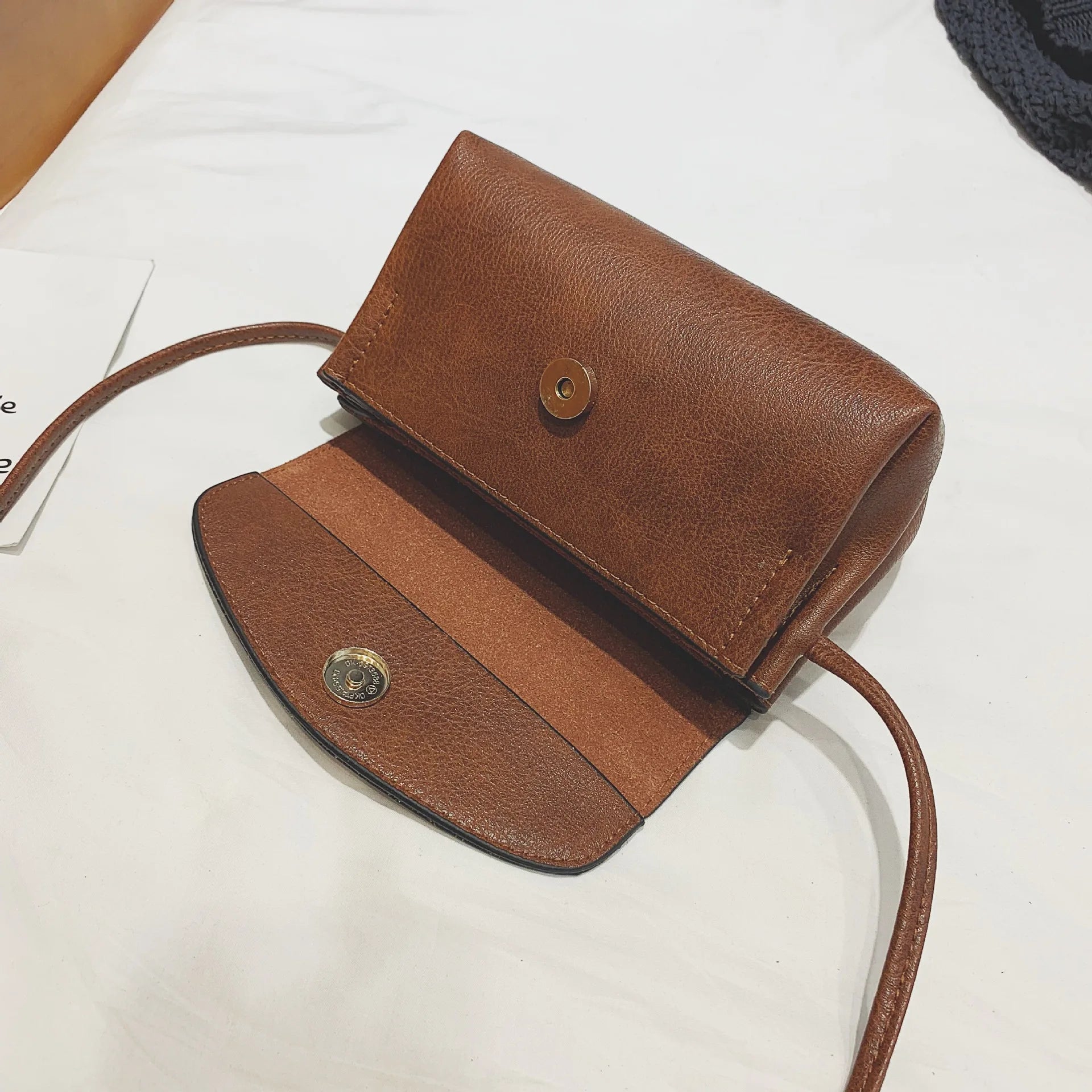 Vintage PU Leather Cross-body Clutch Bag for Women