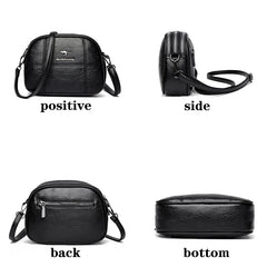 Vintage Women's Leather Messenger Bag Anti Theft Shoulder Bag