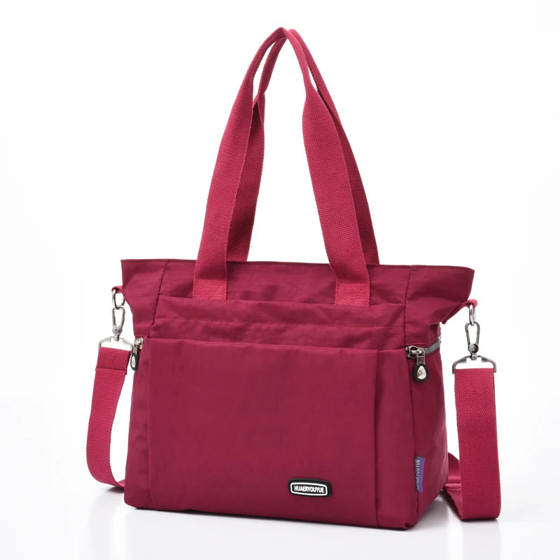 Vintage Lady's Bag High Top-handle Nylon Travel Bags Large Capacity