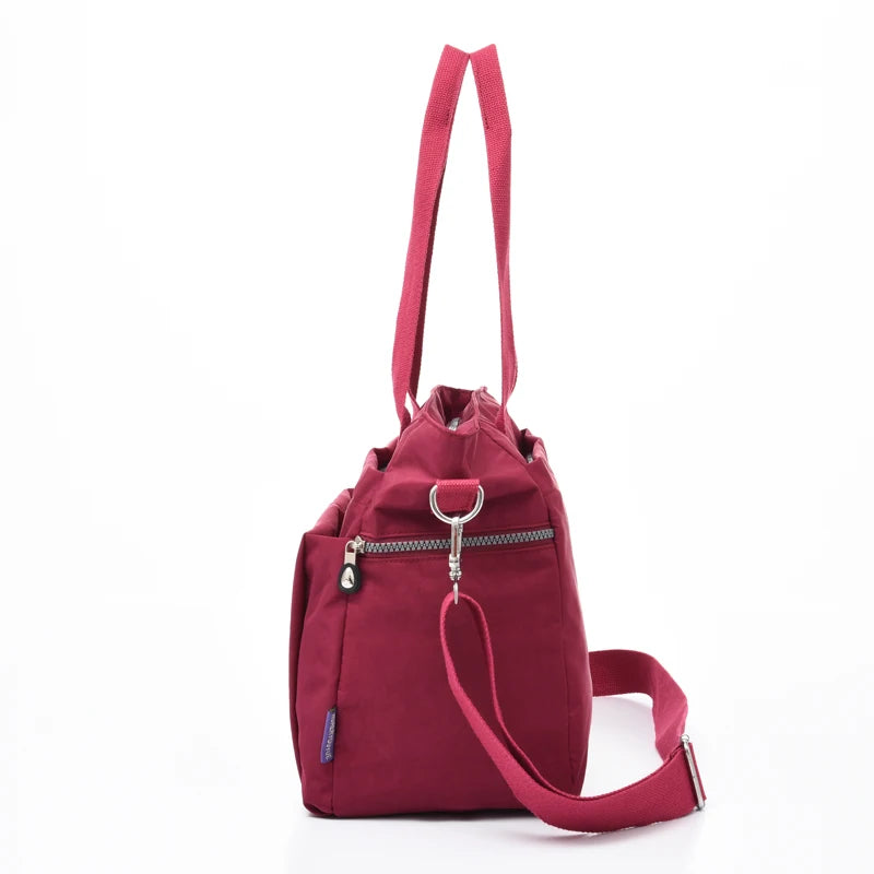 Vintage Lady's Bag High Top-handle Nylon Travel Bags Large Capacity