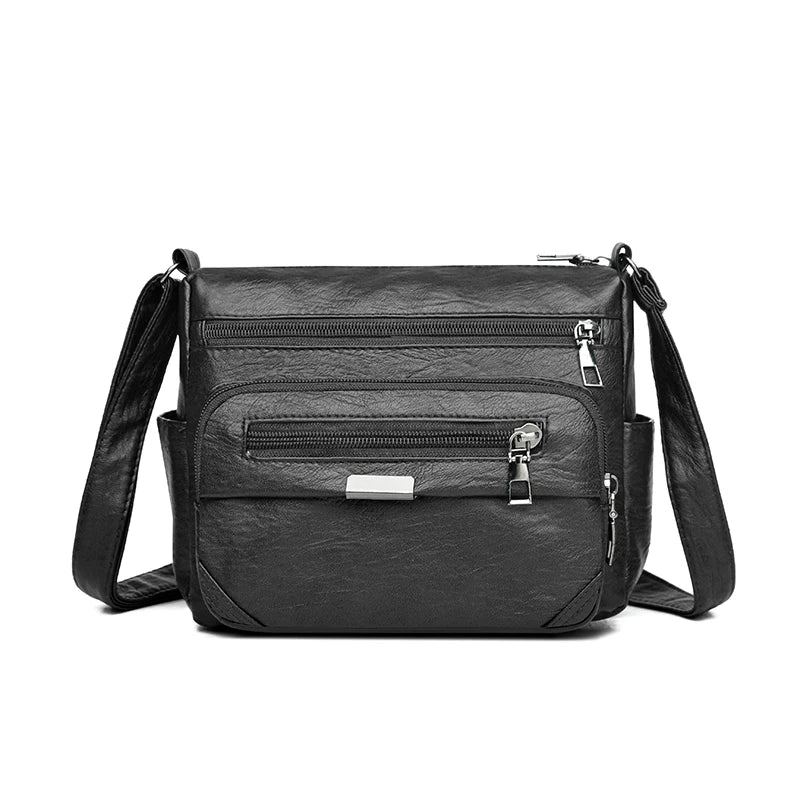 Vintage Leather Women's Shoulder Bag Large Capacity Messenger Tote