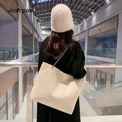 Vintage Large Capacity Nylon Shoulder Bag for Women Tote Bag