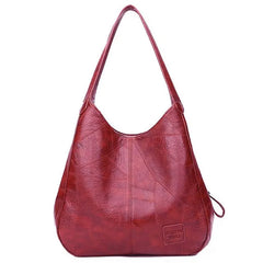 Vintage Large Capacity Shoulder Bags for Women Retro PU Leather Handbag Totes