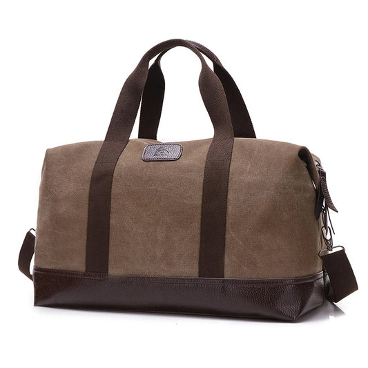 Vintage Men Large Capacity Travel Bag Canvas Weekend Duffel Handbag PT1234