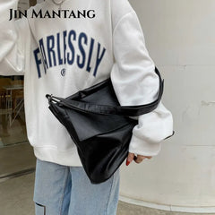 Vintage Large Women Shoulder Messenger Bags Soft Leather Casual Shopper Bag