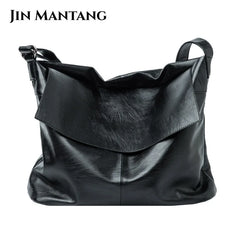 Vintage Large Women Shoulder Messenger Bags Soft Leather Casual Shopper Bag