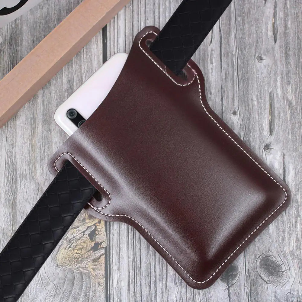 Men's Vintage Leather Fanny Pack for iPhone