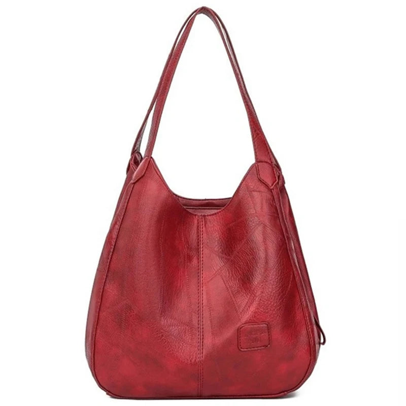 Vintage Leather Large Tote Handbag for Women
