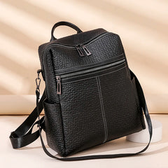 Vintage Leather Women Backpack School Bag College Girl Shoulder Bags