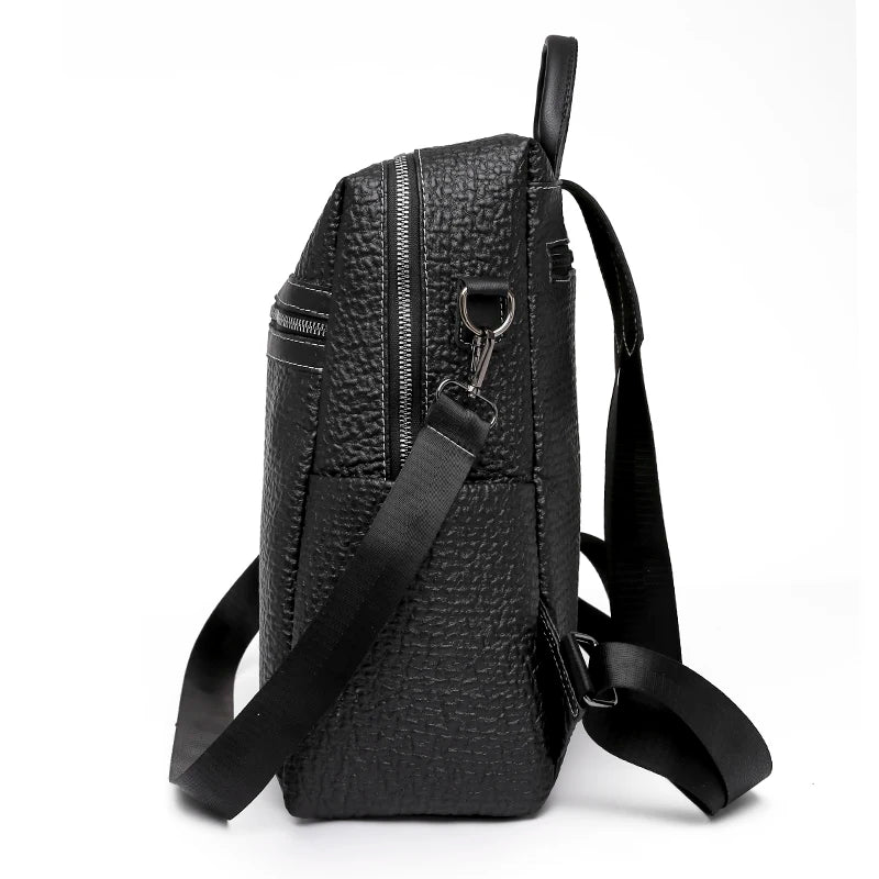 Vintage Leather Women Backpack School Bag College Girl Shoulder Bags