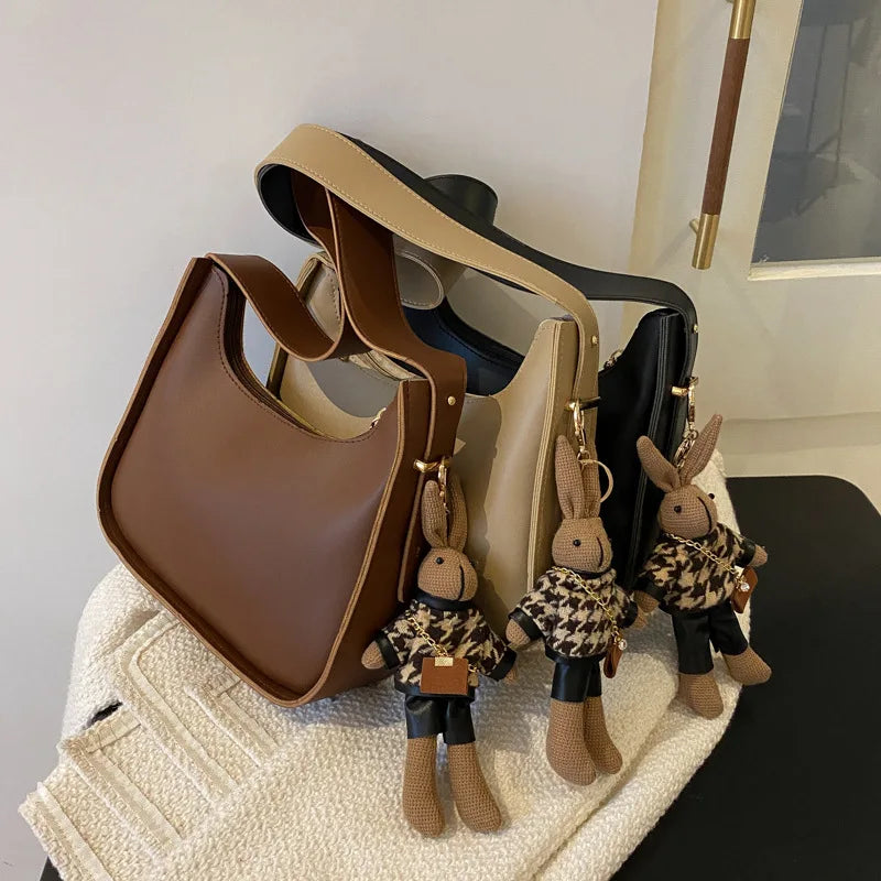 Vintage Leather Women's Shoulder Crossbody Bag For Purses