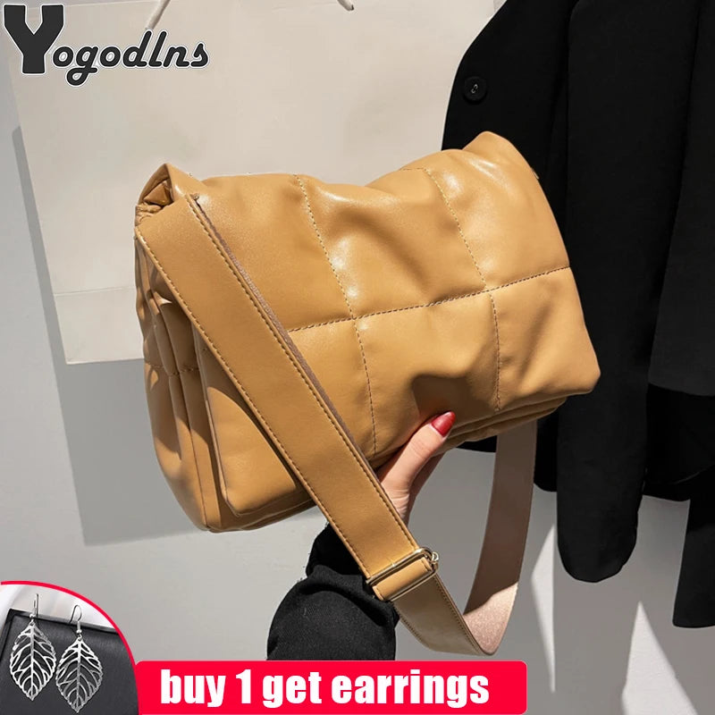 Vintage Shopper Totes Large Capacity PU Leather Handbag Women