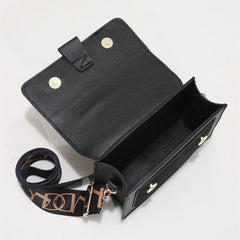 Vintage Ladies Small Crossbody Shoulder Bag Contrast Leather Messenger Purse