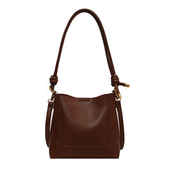 Vintage Women Handbags Soft Leather Bucket Bag Ladies Large Capacity
