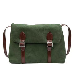Vintage Postman Bag Frosted PU Leather Women's Shoulder Bag