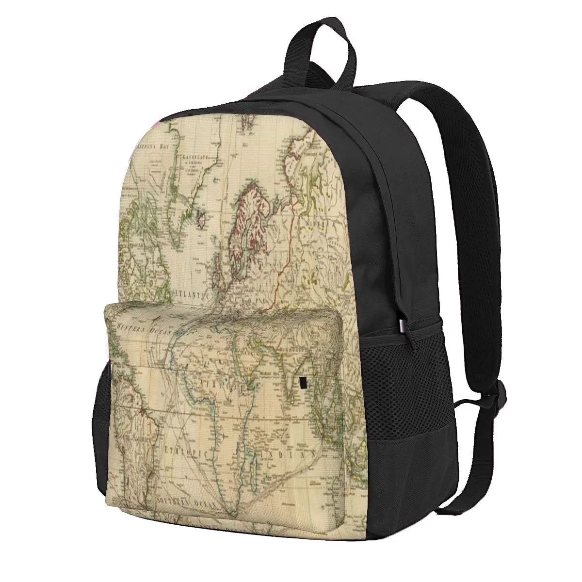 Vintage World Map 1800 Backpack Men Women School Personalised Bag