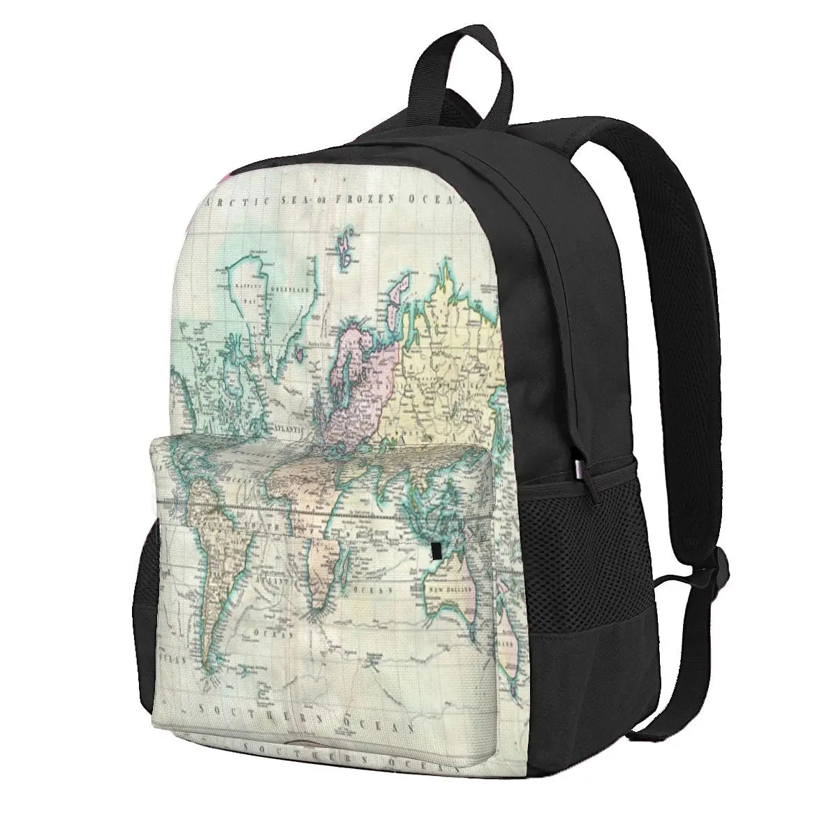 Vintage Map Of The World 1801 Backpacks Men's Backpacks Bags For Women