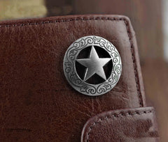 Men's Leather Trifold Wallet with Key Chain