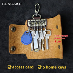 Vintage Leather Key Wallet Soft Bag Keychain Case Cover