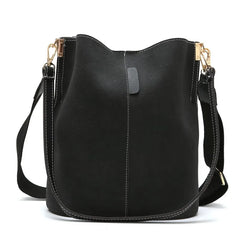 Vintage Messenger Bag Women's Large Capacity Matte Pu Leather Tote Bag