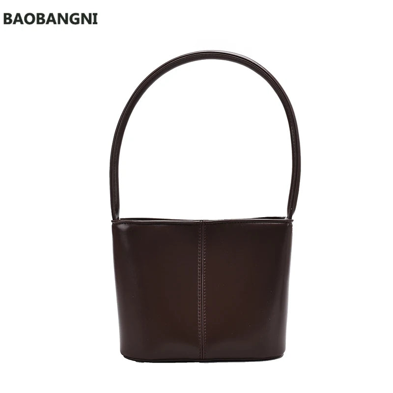 Vintage Mini Leather Tote Bags Winter Handbag Lady Trending Travel Shoulder Purs