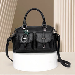 Vintage Motorcycle Bags Women's Solid Neutral One Shoulder Messenger Bag
