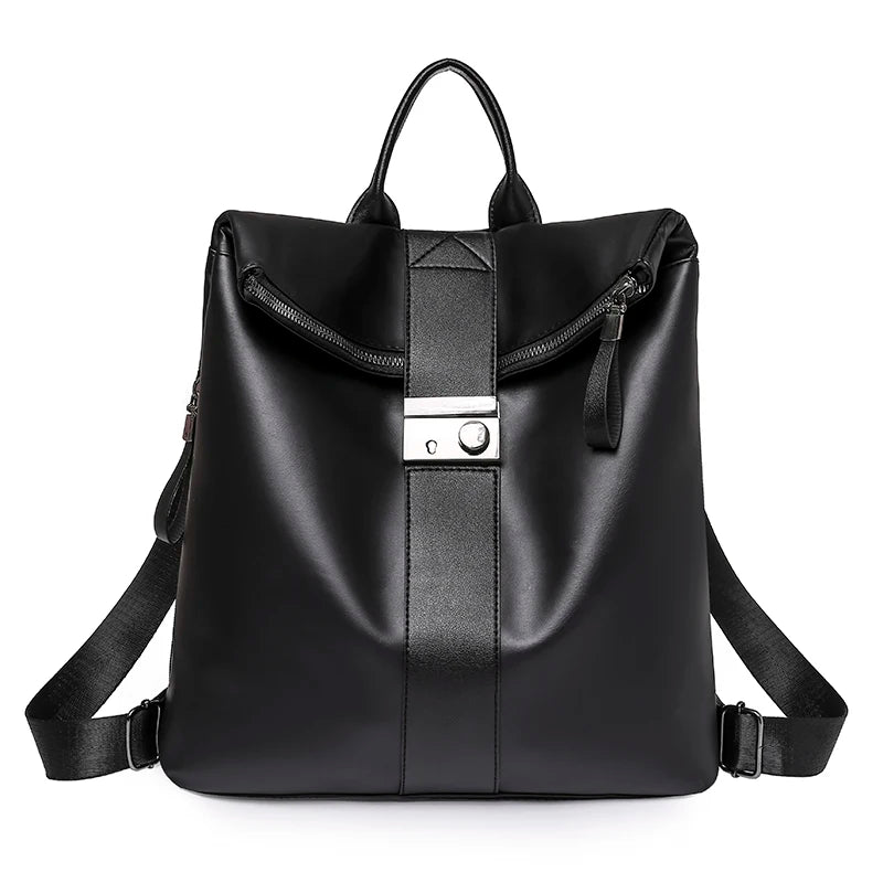 Vintage Women's PU Leather Backpack High Bagpack Rucksack