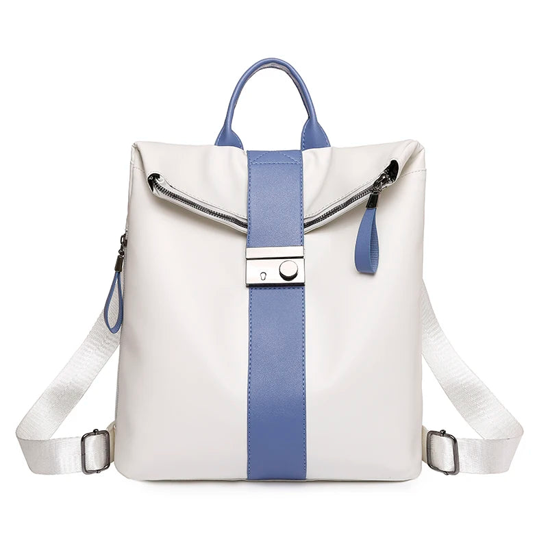 Vintage Multifunctional Backpack PU Leather High Female Bagpack Rucksack Large