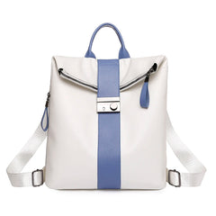 Vintage Multifunctional Backpack PU Leather High Female Bagpack Rucksack Large