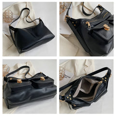 Vintage Leather Crossbody Bag for Ladies