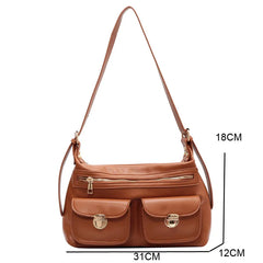 Vintage Leather Crossbody Bag for Ladies