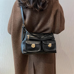 Vintage Leather Crossbody Bag for Ladies
