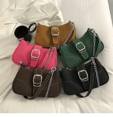 Vintage Nubuck Women Shoulder Bags Solid Matte Leather Ladies Underarm Bag
