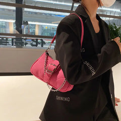 Vintage Nubuck Women Shoulder Bags Solid Matte Leather Ladies Underarm Bag