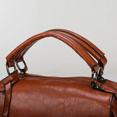 Vintage Oil Wax Leather Solid Flap Handbags Women Bags Ladies Crossbody Bags