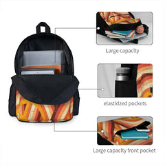 Vintage Orange Rainbow Backpack 70's Style