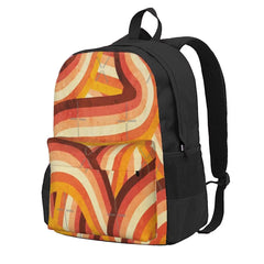 Vintage Orange Rainbow Backpack 70's Style