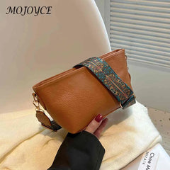 Vintage PU Lady Crossbody Shoulder Bag Solid Print