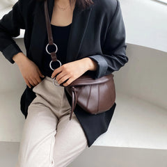 Vintage PU Leather Crossbody Bags Women Small Shoulder Bag