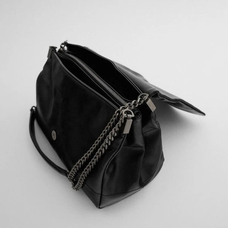 Vintage PU Leather Crossbody Bags For Women Solid Shoulder Messenger Bags
